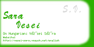 sara vesei business card